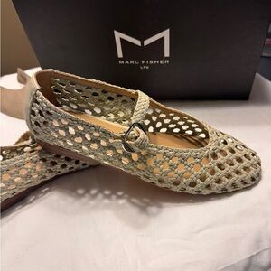 Marc Fisher Women's Tan Woven Loafers